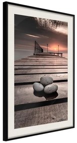 Poster  Stones on the Pier  Cornice Quadri Cornice nera con pass-partout, Larghezza x Altezza Home decor 20x30