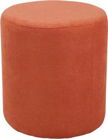 Pouf Tondo Dante D 40 cm in Tessuto Antimacchia Arancio