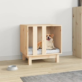 Casetta per cani 50x40x52 cm in legno massello di pino