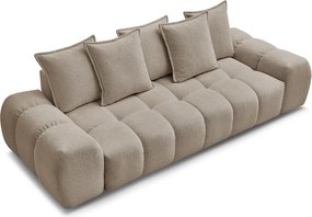 Divano grigio tortora con rivestimento in ciniglia 278 cm Everest – Bobochic Paris