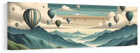 Quadro su tela – Montagne e cielo pieni di palloni
