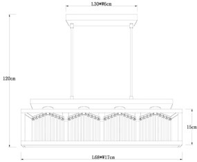 Globo 15697-4H - Lampadario a cavo MATHILDE 4xE27/40W/230V