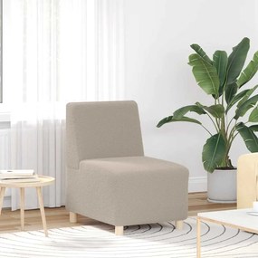 Divano Sedia Grigio Chiaro 55cm Tessuto Riccio Simile Alla Lana /