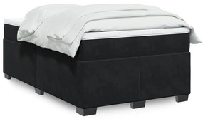 Giroletto A Molle Con Materasso Nero 120x200 Cm İn Velluto /