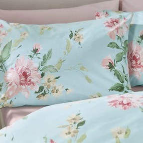 Set copripiumino e federa blu per letto matrimoniale 3 pezzi 200x200 cm Avebury Floral – Catherine Lansfield