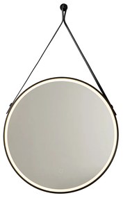 Specchio da bagno moderno nero con LED e dimmer touch - Pien