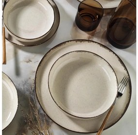 Set da tavola 16 pezzi beige in porcellana