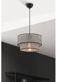 Lampada a sospensione con cavo ECHO 1xE27/60W/230V grigio/nero