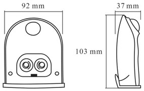Osram - Applique esterna a LED con sensore DOORLED LED/0,5W/3xAA IP54