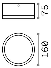 Plafoniera Moderna Urano Alluminio-Materie Plastiche Antracite 1 Luce Gx53 Big