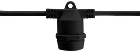 Catenaria da 10m IP65 con 10 Portalampada E27 Nero