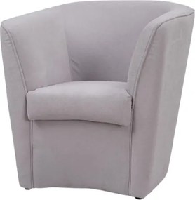 Poltrona moderna in tessuto antimacchia Grigio chiaro imbottita