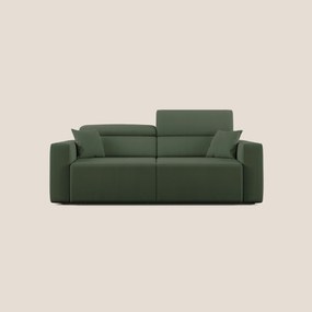 Orwell divano con seduta estraibile in microfibra smacchiabile T11 verde 215 cm