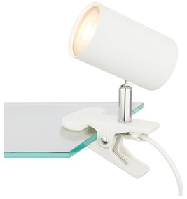 Lampada Da Tavolo Nordico Klem Metallo Bianco 1 Luce Gu10