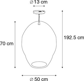 Lampada a sospensione orientale oro 70 cm - Nidum