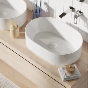 REA-U0600 - Lavabo da appoggio ALMA 36x57 cm ceramica/bianco lucido