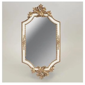 Specchio da parete 41x21 cm bianco/oro