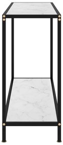 Tavolo consolle bianco 100x35x75 cm in vetro temperato
