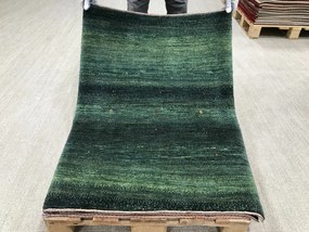 Loribaft Tappeto 90x120 Verde (Iran) Annodato A Mano