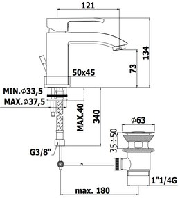 Paffoni Level Les071 Misceltore Monocomando Lavabo senza scarico Cromo