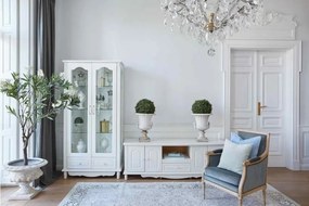 Mobile tv stile provenzale colore bianco in legno PRINCESS 861-Arrediorg.it