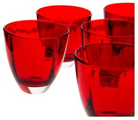 Royal Family - Set 6 Bicchieri Acqua in vetro Rosso "Capri"