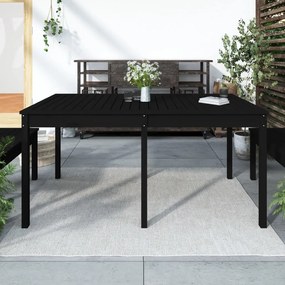 Tavolo da giardino nero 159,5x82,5x76 cm legno massello di pino