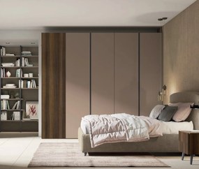 Armadio 4 ante battenti Lucy con libreria terminale linea Lotto disponibile in 21 colorazioni