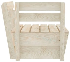 Divano angolare modulare su pallet in legno di abete impregnato