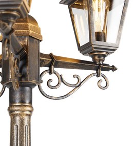 Lanterna da esterno intelligente oro antico 3 luci IP44 incl. Wifi ST64 - Capital