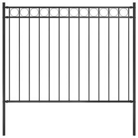 Recinzione Da Giardino İn Acciaio 1,7x1,2 M Nera /