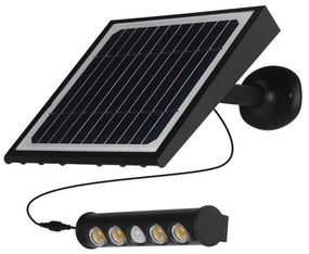 Lampada LED da giardino 8W Con Pannello Solare 3000K Con Sensore PIR IP65 SKU-6844