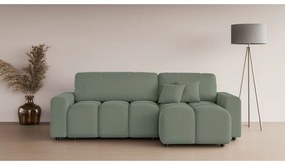 Divano angolare verde chiaro allungabile (con composizione variabile) Luki – Ropez