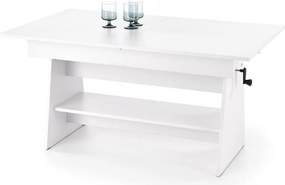 Tavolino trasformabile ERIKA bianco allungabile – 120–160x70x61–72 cm