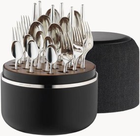 Set di 24 posate fatte a mano lucidate a specchio Metropolitan in scatola, 6 persone