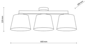 Brilagi - Lampadario a plafone LATTE 3xE27/15W/230V pino/bianco