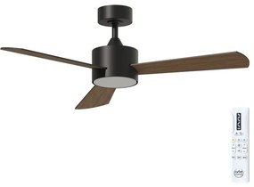 Ventilatore da soffitto ESPE nero, Ø 122 cm, CCT, dimmerabile, ARTE CONFORT IP20