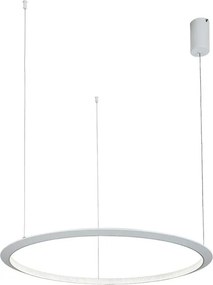 Lampadario LED moderno Delta bianco Ø80cm, luce naturale 4500 lumen, NOVECENTO