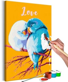 Quadro fai da te Parrots in Love