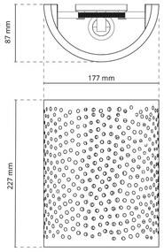 Applique da Parete Curva in Gesso Pitturabile Traforato E14