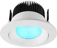 Faretto led RGBW 16w 24v dmx luce rgb e bianco caldo RGBW incasso a molla foro 94mm BIANCO