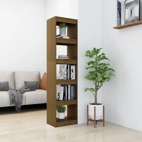 Libreria/divisorio marrone miele 40x30x167,5cm massello di pino