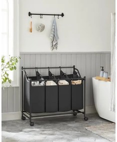 Cesto porta biancheria LINA nero