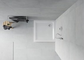 Mexen Flat piatto doccia quadrato slim 90 x 90 cm, bianco, sifone cromato - 40109090
