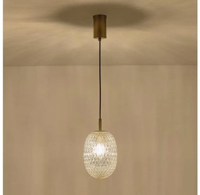 Lampadario a sospensione con filo 1xE14/25W/230V limpido diametro 15 cm