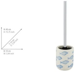 WENKO 24313100 - Spazzola per WC AQUAMARIN 10x40 cm beige