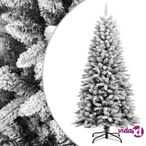 vidaXL Albero di Natale Artificiale con Neve Floccata 120 cm PVC e PE