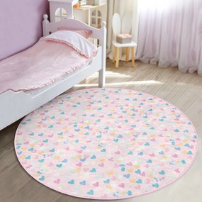 Tappeto rosa per bambini ø 80 cm Comfort - Mila Home