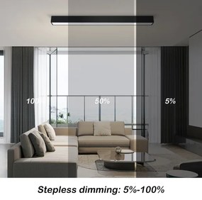 Immax NEO 07255L - Luce LED dimmerabile LUNGO 20W/230V Wi-Fi Tuya nero + +TC