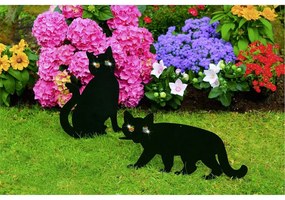 Spaventapasseri in metallo 2 pezzi Cats - Maximex